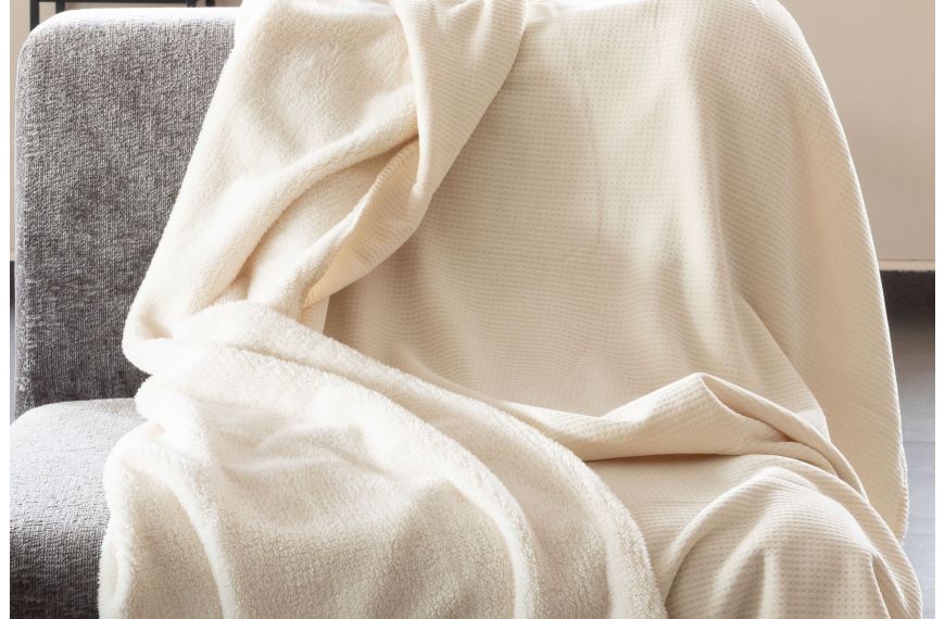 одеяло CHENNIL SHERPA - крем 6