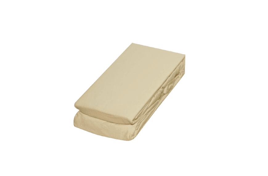 Elastic fitted sheet with elastic band, JERSEY – dark cream