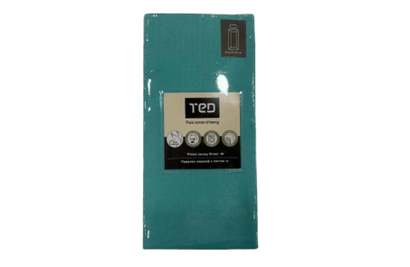 Elastic fitted sheet with elastic band, JERSEY – Turquoise
