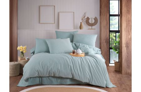 Bedding set NATURAL STRIPE - blue