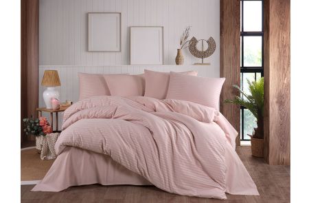 Bedding set Natural Stripe – powder