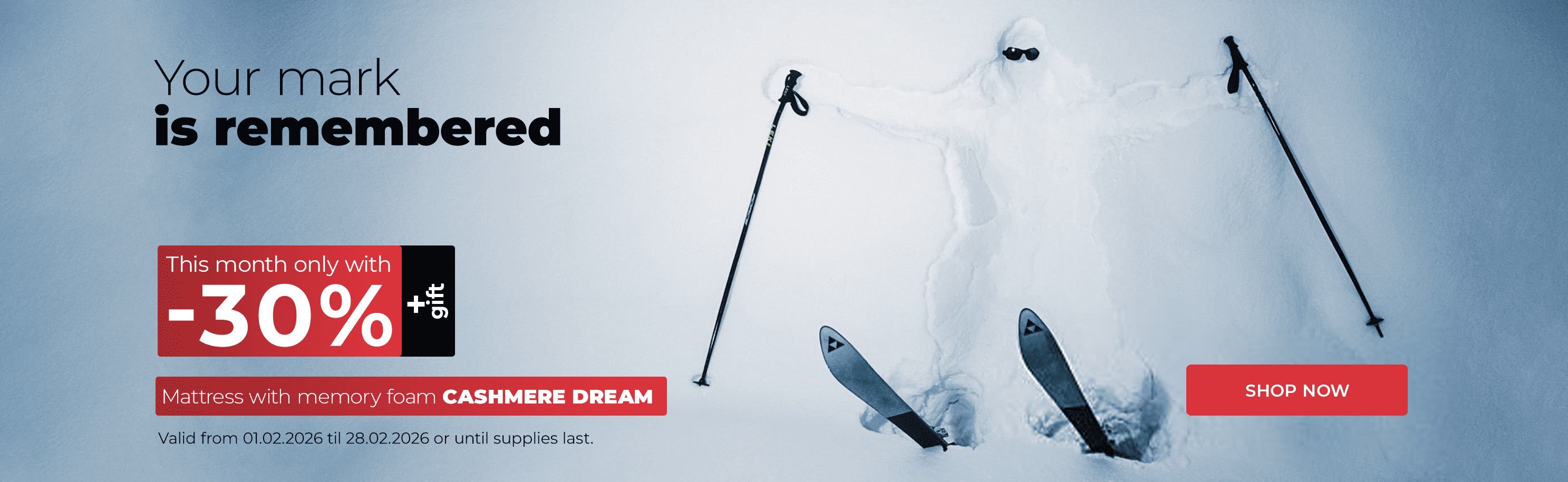 mattress Cashmere Dream -30% february promo offer