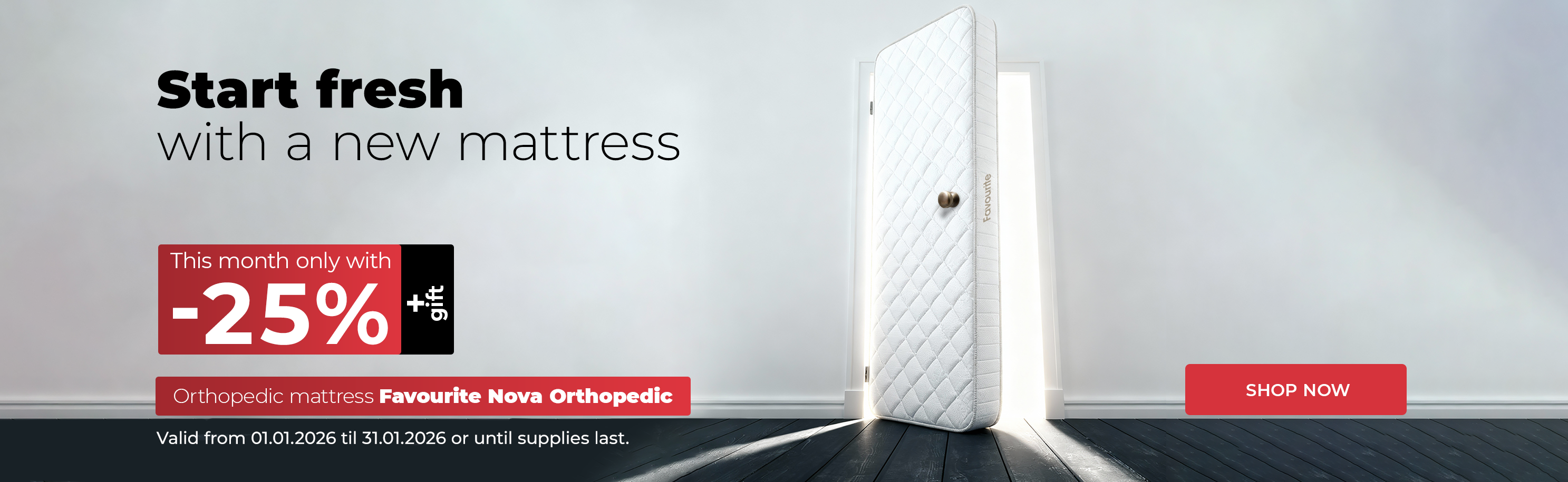 TED Favourtie Nova Orthopedic mattress -25% off in January