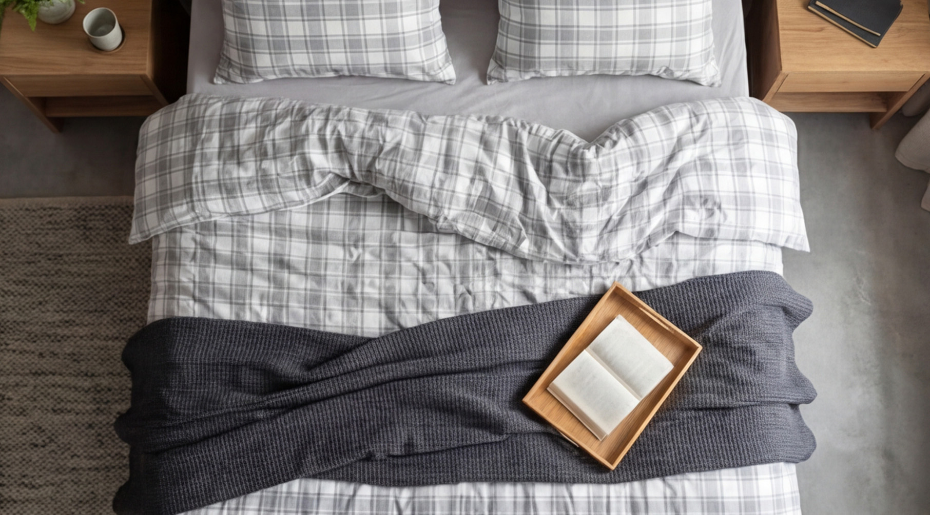 Bedding set FLANNEL - grey interior