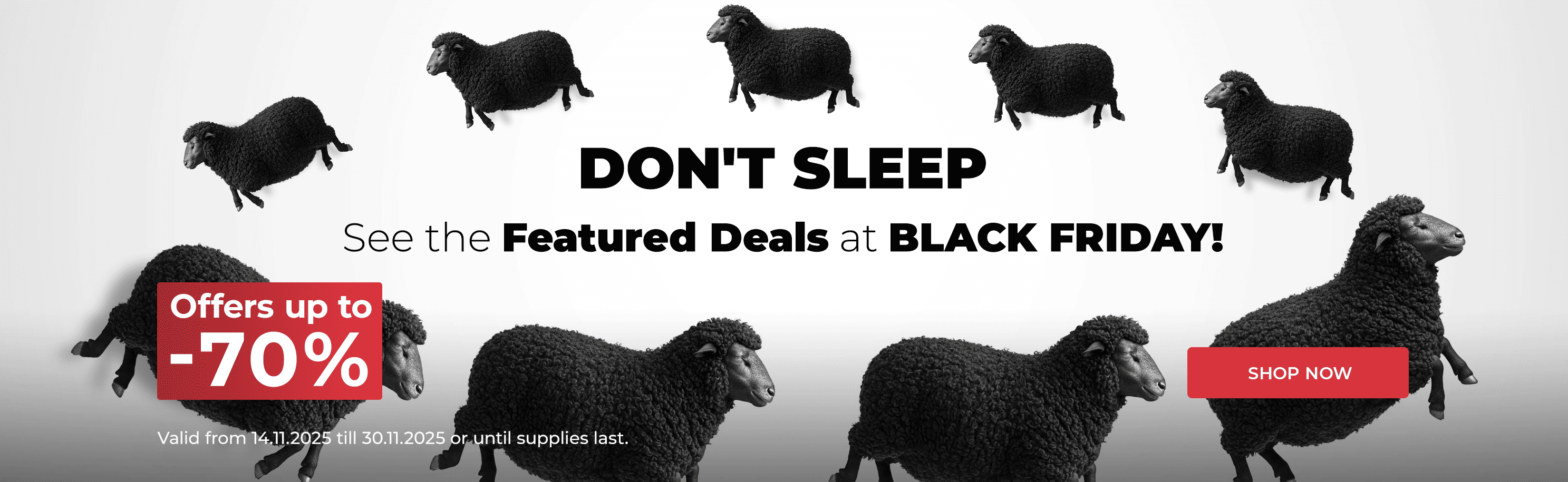 Black Friday Discounts up to -70%