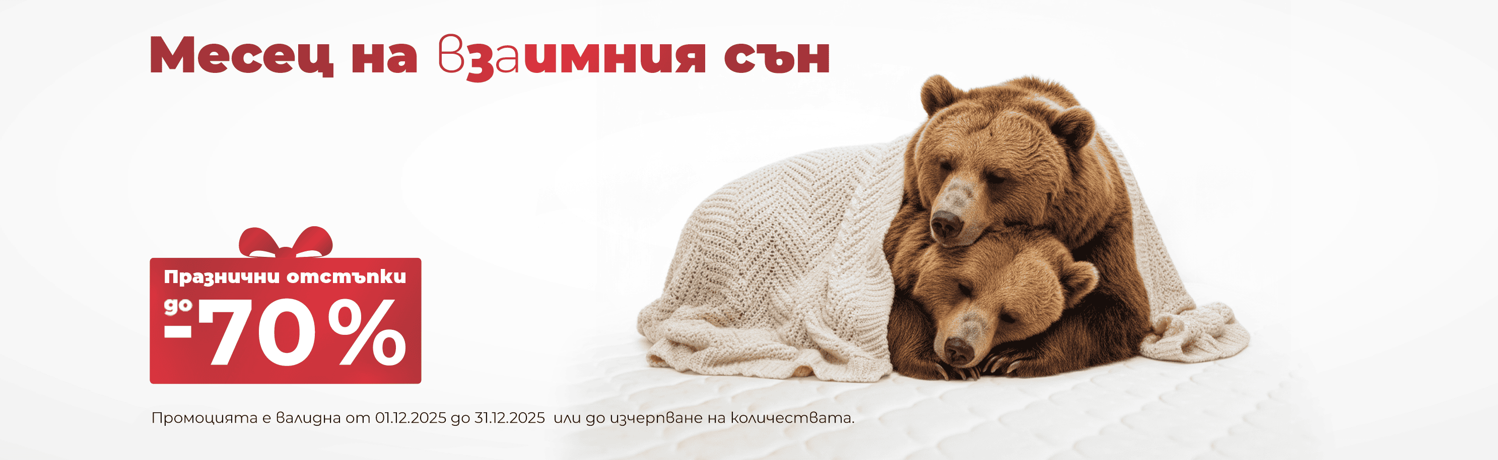 Месечни промоции декември намаления до -70%